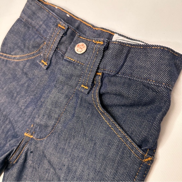 Billy the Kid VTG 50s 60s Boys Jeans Dark Wash Straight Single Orange Stitch - Picture 2 of 13